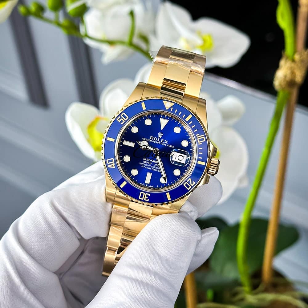 Rolex Submariner Date 41 Mm 18ct Yellow Gold Oyster Royal Blue Dial 2 1